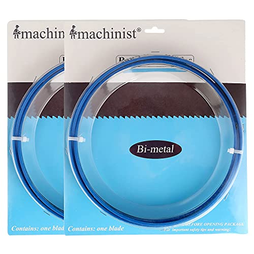 Imachinist 93" Long, 3/4" Wide, 0.035" Thick, 10/14TPI and 6/10TPI Bandsaw Blades for Cutting Soft Metal