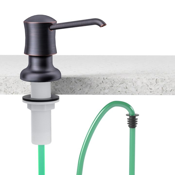 SAMODRA Sink Soap Dispenser and Extension Tube Kit, ABS Pump Head Bronzed Built in Design with 39” Extension Tube to Soap Bottle, No More Messy Refills(No Bottle) Oil Rubbed Bronze 47'' Tube