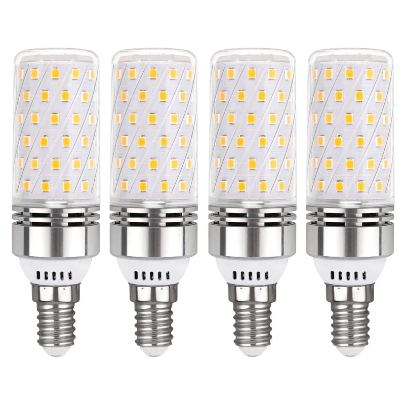 Akynite Light Bulb E14 LED Neutral White 4000 K 1350 LM, 12 W LED Replacement E14 100 W Halogen Bulb, AC 230 V, Corn Cob Stick Lamp SES Neutral White for Ceiling Light, Not Dimmable, Pack of 4 E14 Neutral White 4 pcs (pack of 1)