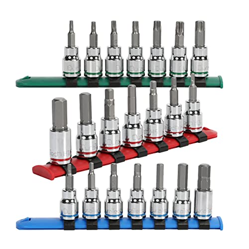 DURATECH Allen Bit Socket Set, 3/8'' Drive Torx, 21-Piece 21PCS 3/8" Bit Socket Set