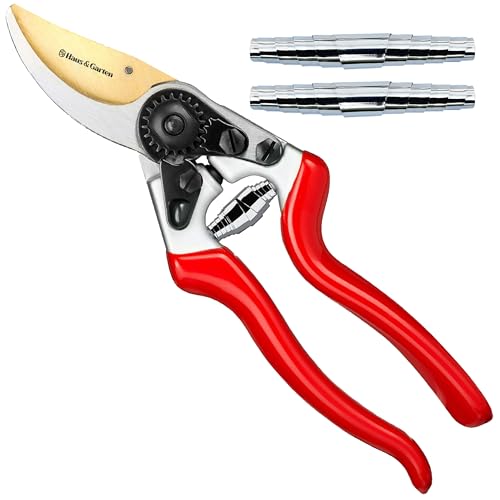 Haus & Garten EnduroPRO Titanium Bypass Pruning Shears and Replacement Spring Bundle