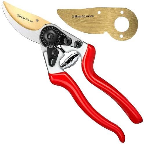 Haus & Garten EnduroPRO Titanium Bypass Pruning Shears and Replacement Blade Bundle