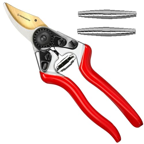 Haus & Garten PrecisionPRO Titanium Bypass Pruning Shears and Replacement Springs Bundle