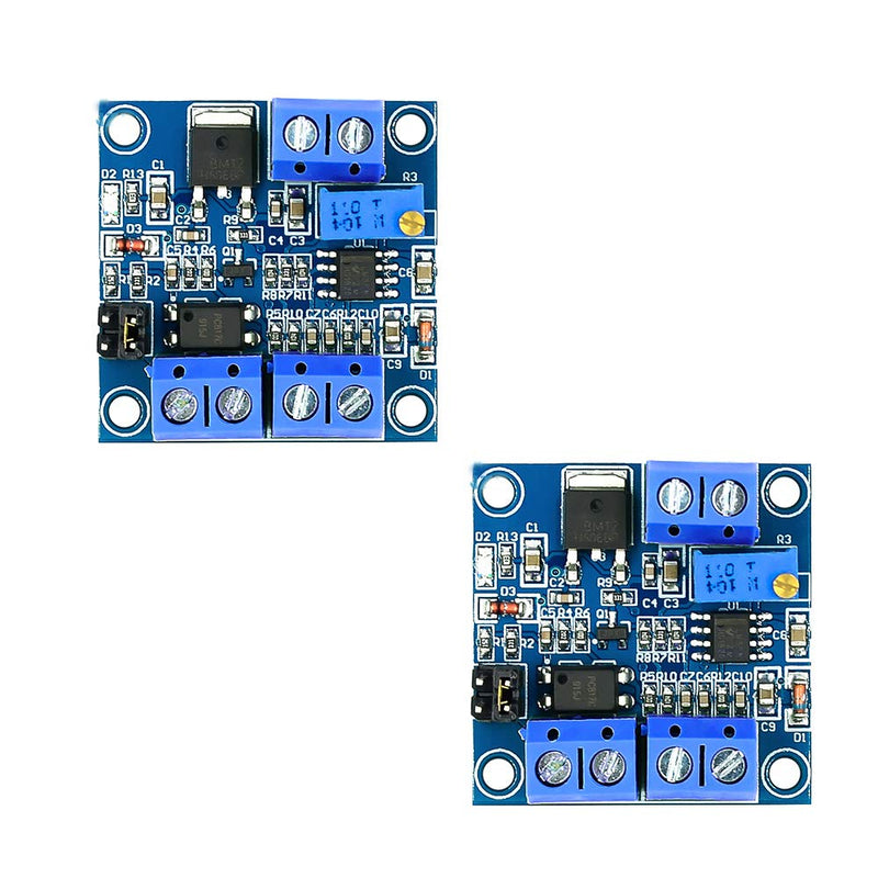 2Pcs PWM to Voltage Module 0% -100% PWM Converted to 0-10V Voltage Digital Analog Signal Converter for PLC Signal Interface Switching