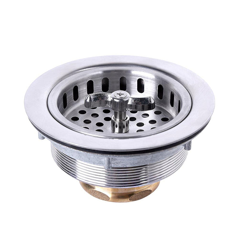304 Stainless Steel Kitchen Sink Twist Lock Basket Drain Assembly W/Brass Nuts-VARNAHOME Twist lock Kitchen Drain