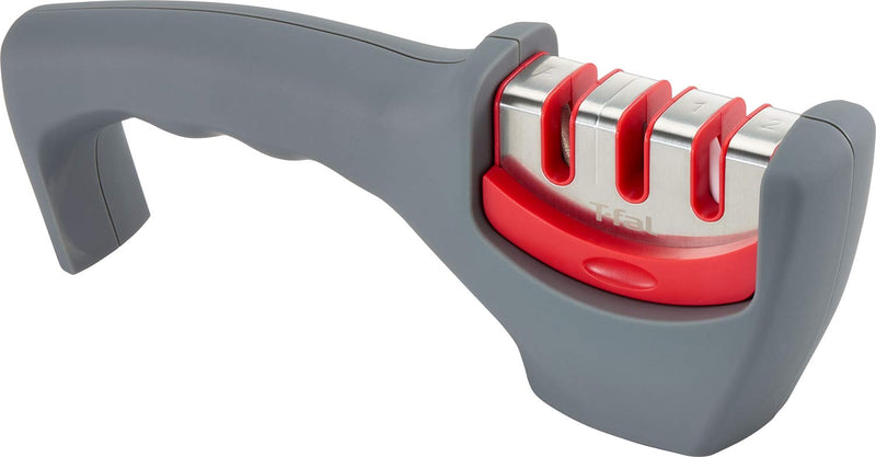 Tefal K25805 "Ingenio Sharpener" Knife Sharpener, Anti-Slip, Easy to Grip, 3 Levels, Gray 14) Sharpener
