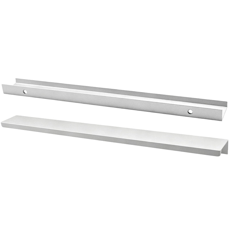 11.8 Inch Silver Finger Pulls 10Pcs, 8.82 Inch Hole Spacing, Aluminum Alloy Edge Pulls Furniture Handle, Back Mount Concealed Handles for Cabinets, Cupboard, Drawer, Dresser, Wardrobe 300mm/11.8" Straight Edge
