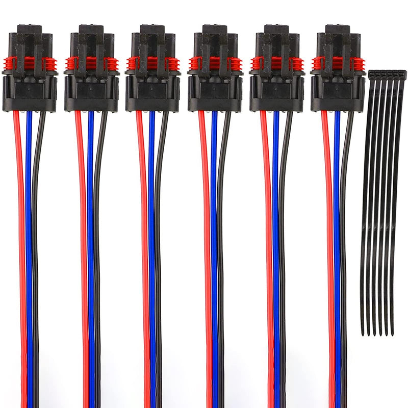 12Awg Pulse Power Plug Pigtail Connector Compatible with 2018 2019 2020 2021 Polaris Ranger XP 1000 /RZR RS1 Pro General - Bus Bar Harness Pigtail Connectors 6Pcs (6 pcs) 6 pcs