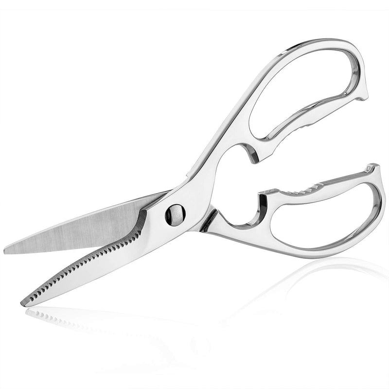 Come Apart Kitchen Shears by WELLSTAR, Multi-purpose Heavy Duty German Stainless Steel Food Scissors for Cutting Meat Poultry Chicken Vegetable, Durable One Piece Construction, Mirror Finish