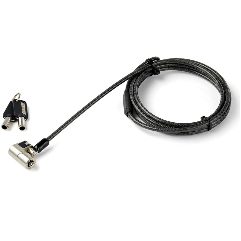 6.5 [2m] 3-in-1 Universal Laptop Cable Lock - Keyed Security Lock for K-Slot, Nano & Wedge Slot Desktop/Laptop - Anti-Theft Unique Keyed Single Pack Interchangeable