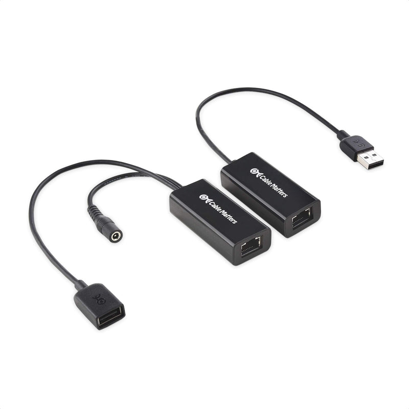 Cable Matters USB Over Ethernet Extender with Power Adapter - Full USB 2.0 Support for Keyboard, Mouse, Webcam, and More