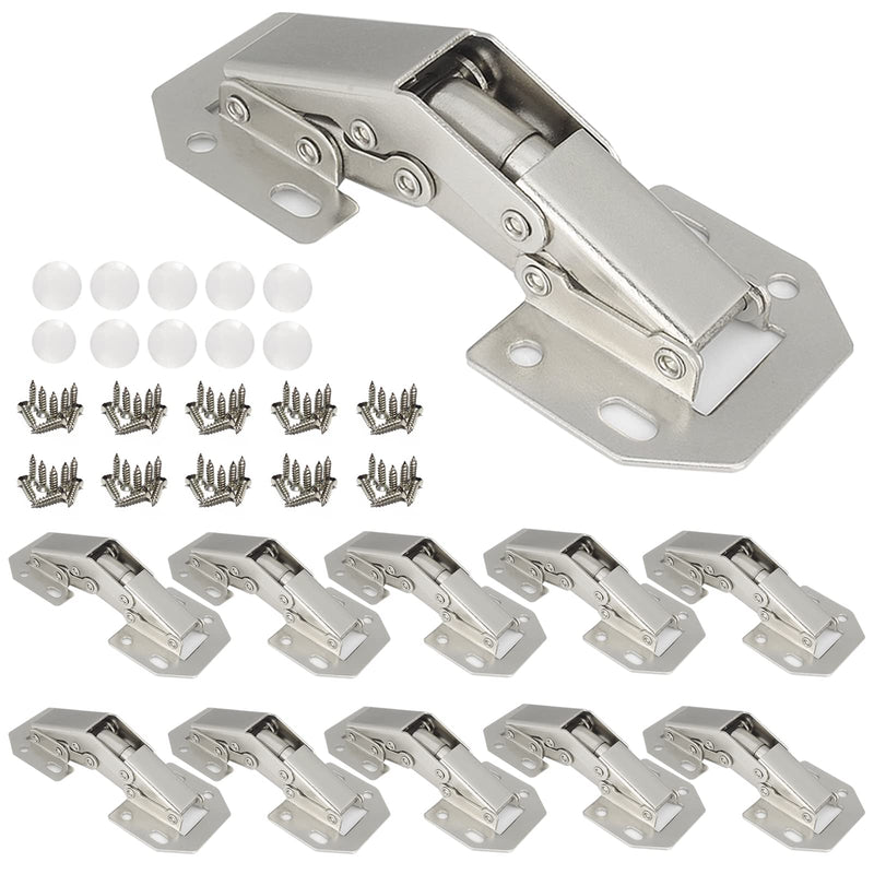10-Pack Hidden Hinges for Cabinet Doors Frameless Cabinet Hinges Concealed Surface Mount Cabinet Hinges 10 Pack