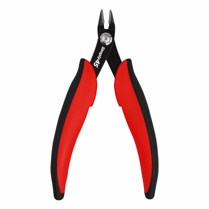 Simply45 5" Premium Flush Cutter Tool with - Includes Angled Jaw for Precision, Cushioned Grip - Shear Wire Up To 18AWG - S45-801