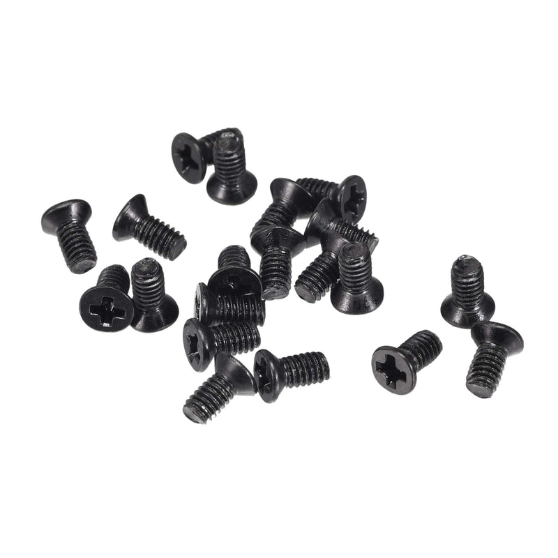 uxcell M2.5 x 5mm Phillips Screw Fastener Black for Laptop PC TV Fan Switch 150pcs M2.5x5mm