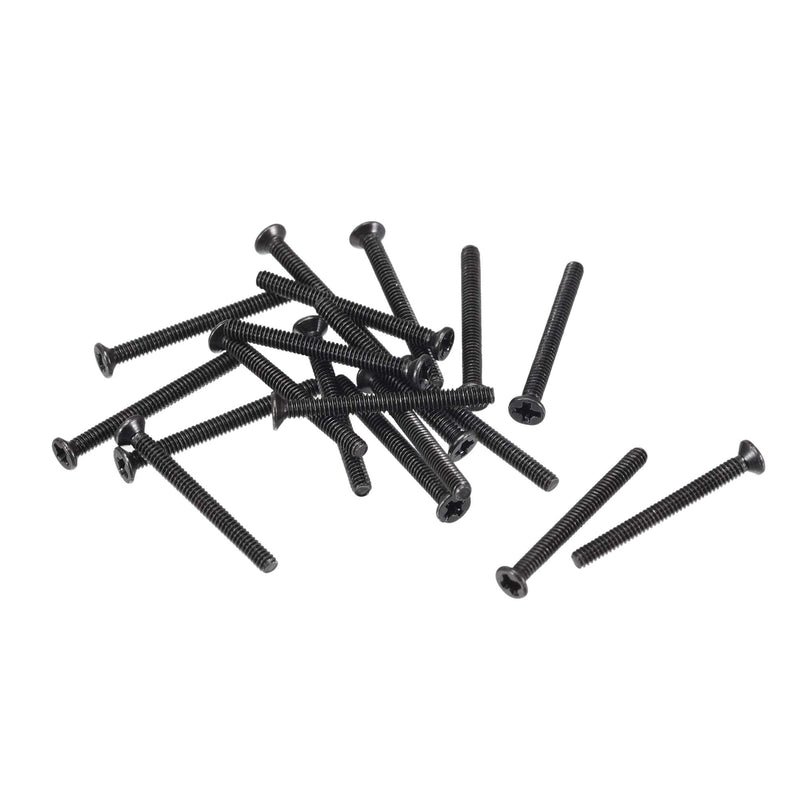 uxcell M2 x 20mm Phillips Screw Fastener Black for Laptop PC TV Fan Switch 150pcs M2x20mm