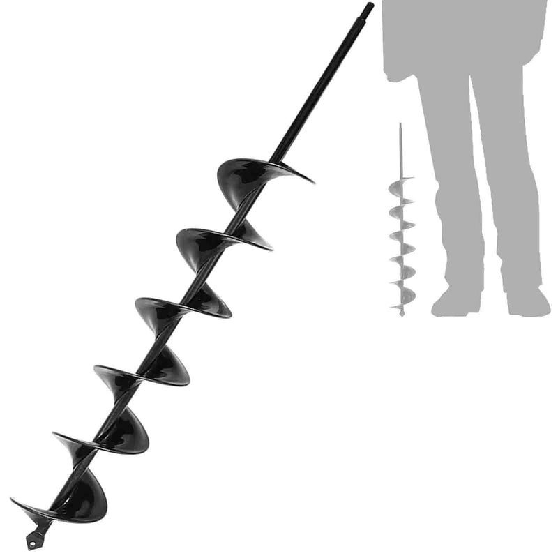 TCBWFY 3x24 Inch Auger Drill Bit for Planting - Easy Planter Garden Auger - Bulb & Bedding Plant Augers - Post Hole Digger for 3/8”Hex Drive Drill 3"x24"-Black