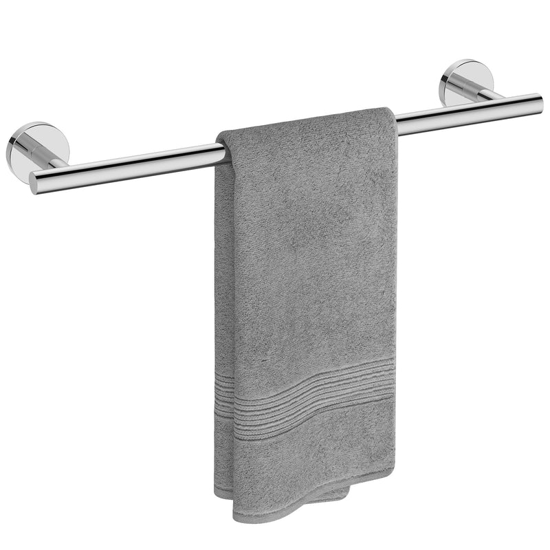 USHOWER Polished Chrome Towel Bar, 18-Inch Towel Racks for Bathroom Wall-Mounted, SUS304 Stainless Steel Towel Rod (Total Length 20-Inch) 20 Inch