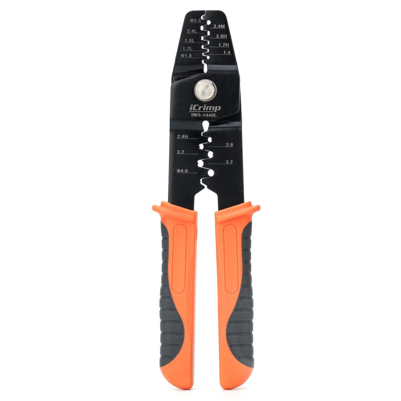 iCrimp Ratcheting Open Barrel Crimper for JST Molex TE Pins, AWG 30-14 | Ratcheting open barrel crimper for JST, Molex and TE connector pins Ratcheting Grip