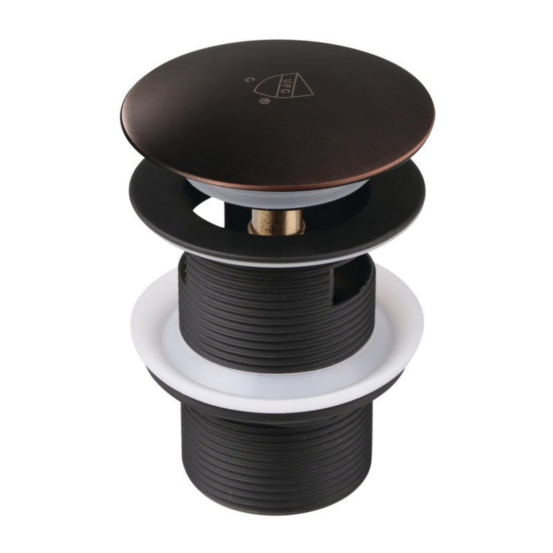 Kingston Brass VTDESHOEORB Trimscape Toe-Touch Tub Drain with Overflow, Oil Rubbed Bronze