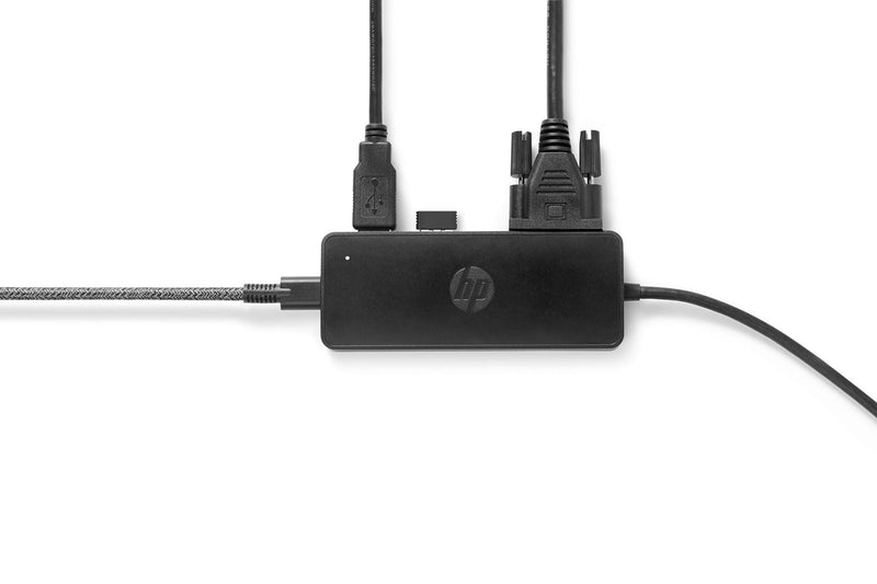 HP USB-C® Travel Hub G2 - Multi Port Dongle for Charging, Accessories, and Connecting an Extra Display - HDMI, VGA, and Two USB-A 3.0 Ports - Scalable Power with 45W, 65W, or 90W Adapter