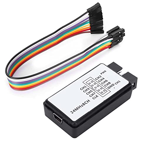 USB Logic Analyzer 24MHz Mini Digital Pocket Size 8 Channel Input Memory Device Set