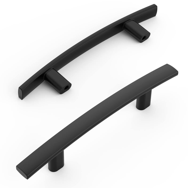 Amerdeco 10 Pack Matte Black 3 Inch(76mm) Hole Centers Kitchen Cabinet Pulls Hardware Kitchen Handles for Cabinets Cupboard Handles Drawer Pulls ZH0003 3"/76MM Hole Center