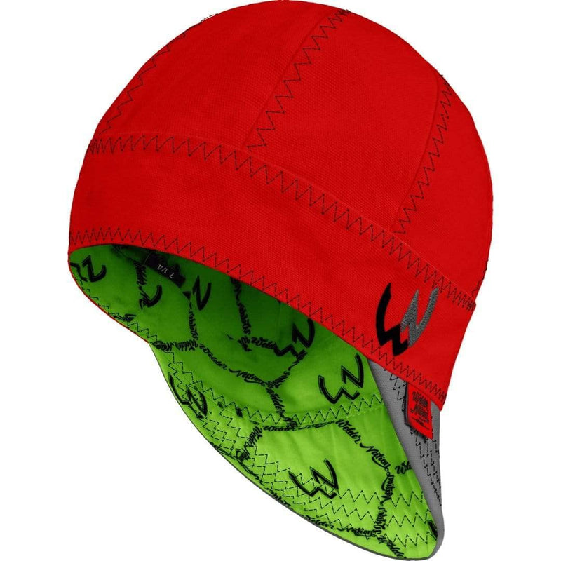 Welder Nation 8 Panel Welding Beanie Cap, 100% Cotton Duck Canvas, Heavy-Duty, Protective & Comfortable The Magnum (Orange, Green)