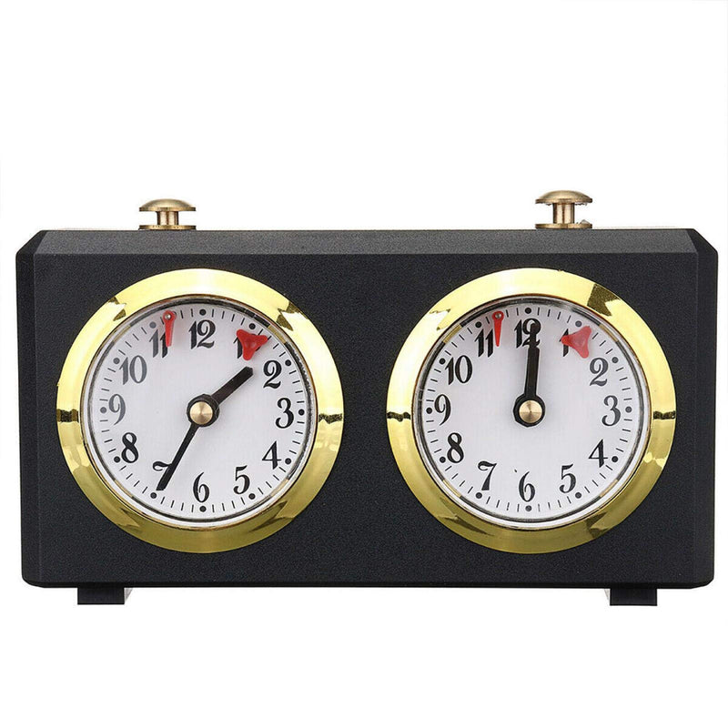 Professional Competition Mechanical Analog Chess Clock - I-GO Count Up/Down Timer for International & Chinese Chess Black