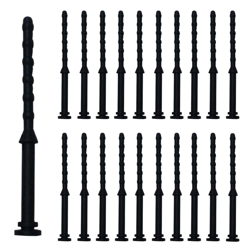 20PCS PC Case Fans Computer Cooling Fan Mount Screws, CPU Fan Mounting Pin Rivet Black Soft Rubber Reducing Noise Anti-Vibration Screws 65mm / 2.56in