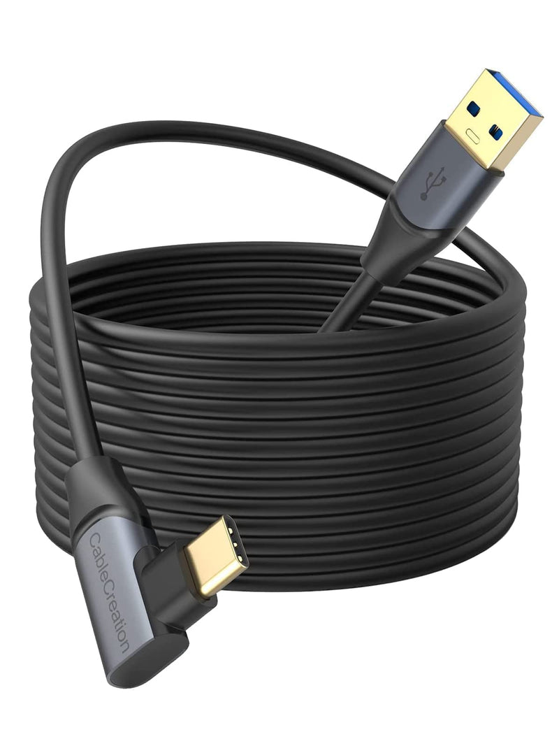 CableCreation 16FT USB to USB C 3.1 Link Cable Compatible with Meta Quest Pro/Quest3/Quest2/Pico4, 5Gbps Highly Speed VR Headsets Accessories Gaming PC, 5 Meters 16 FT