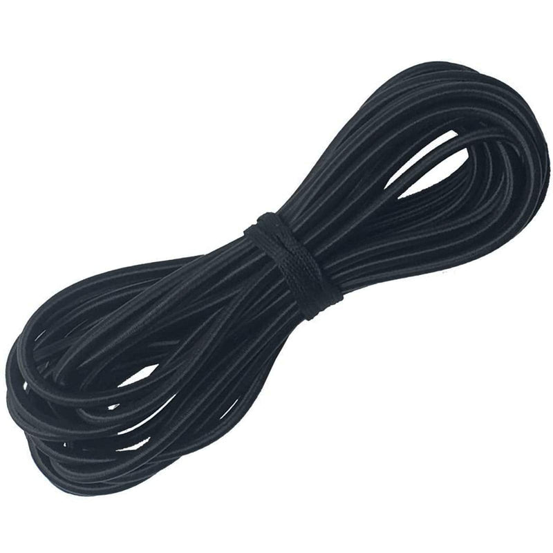 1/4" Bungee Shock Cords, 100 Feet Marine Grade Kayak Heavy Stretch String Rope & Tie Down Trailer Straps for DIY Projects Black 1/4" x 100'