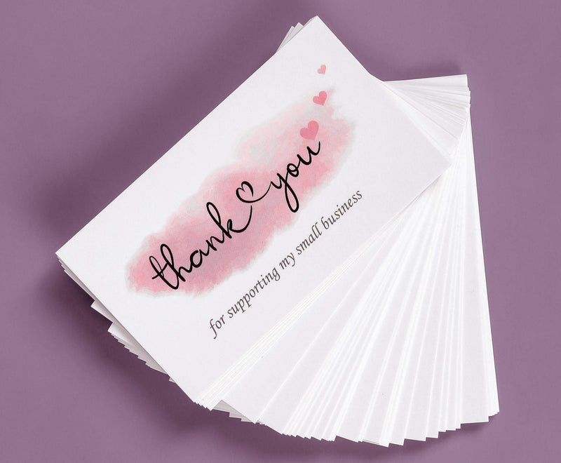 [Australia - AusPower] - 200 Thank You For Supporting My Small Business Cards, Elegant and Professional Design, 2" x 3.5", Recommended for Online Retailers, Small Business Owners and Local Stores Thank You Cards 2"x3.5" 