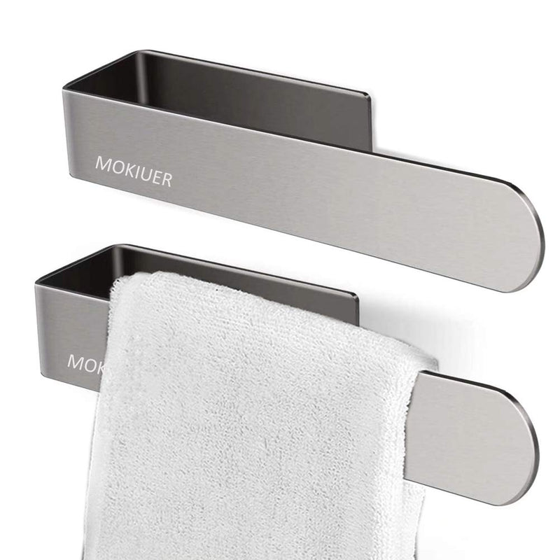 Hand Towel Holder Hand Towel Ring Towel Bar for Bathroom Kitchen Self Adhesive,Stainless Steel Brushed.Pack of 2 2 Pack
