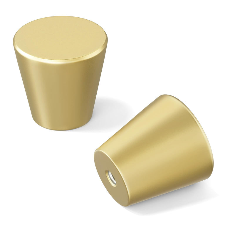 homdiy 20 Pack Gold Knobs Brushed Brass Cabinet Knobs Small Drawer Pulls Round Gold Kitchen Cabinet Hardware Matte Gold