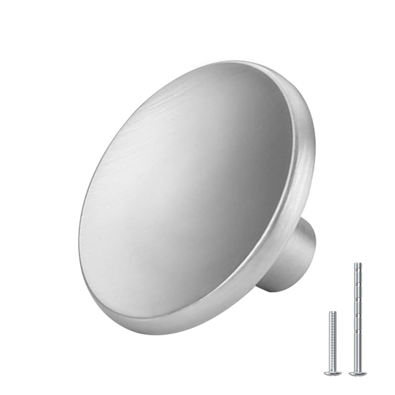 Goldenwarm 10 Pack Brushed Nickel Cabinet Knobs Kitchen Hardware Round Drawer Knob for Sliver Cabinets Handles Closet Door Pulls Zinc Alloy Brushed Satin Nickel