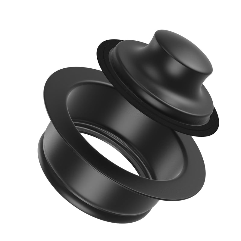 Kitchen Sink Flange Stopper Black - Universal Garbage Disposal Flange for Fit 3-1/2 Inch Standard Sink Drain Hole, Sink Flange Replacement Accessories
