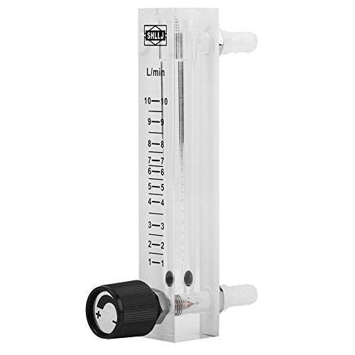 Gas Flow Meter 1-10LPM Oxygen Flow Meter with Control Valve for Oxygen Air Gas LPM Rotameter