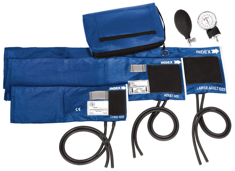 Prestige Medical 3-in-1 Aneroid Sphygmomanometer Set with Carry Case, Royal Blue (Model: 882-COM-ROY)