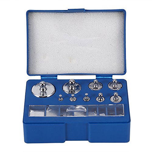 17pcs Calibration Weight Set 10mg-100g Precision Calibration Weight Set with Tweezers for Test Jewelry Scale