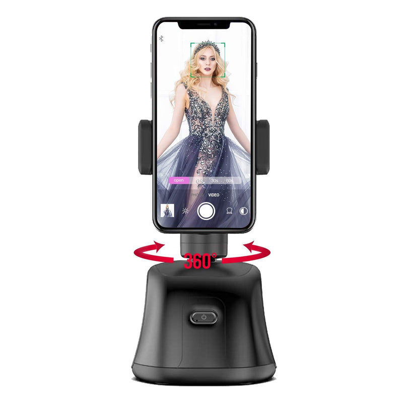 Smartphones Gimbal Stabilizer, 360° Rotation Smart Tracking Holder, Face Object Shooting Selfie Stick Mount for Tripod, Suit for Photographing Vlog Videos Shooting (Black)