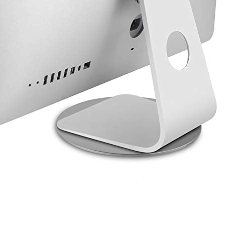 Hztyyier Silver Aluminum Alloy Computer Screen Monitor Turntable StandRotating Swivel Base, 360° Rotation Monitor Swivel Base for iMac Disply Rotating Mount Office Supplies