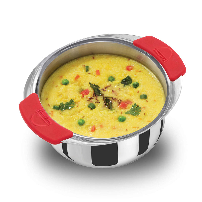 Hawkins 1.5 Litre Metro Patila, Triply Stainless Steel Tope, Induction Bhagona, Tapeli, Silver (SSP15) 1.6 Quarts
