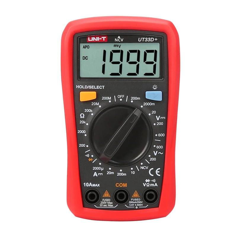 UNI-T UT33D+ Palm Size LCD Pocket Digital Tester Meter Multimeter