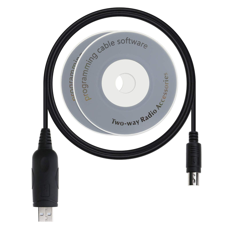 Micro Traders Compatible with FT 857 857D FT100 817 817D VX 1700 Radio Walkie Talkie 1.8M USB to 8 Pins CT-62 CAT Programming Cable and CD