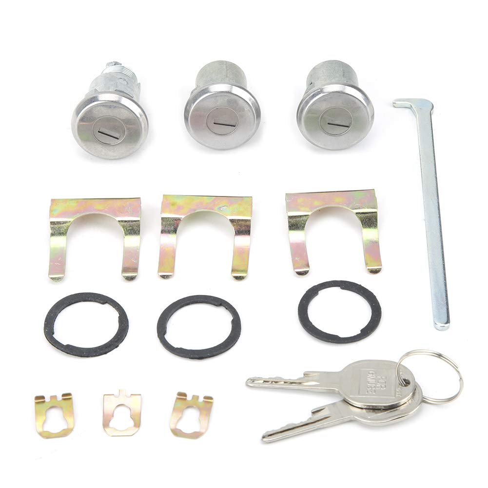 KIMISS Door Lock Kit, Door Lock Repair Kit Door Lock Cylinder and Key 654394765282