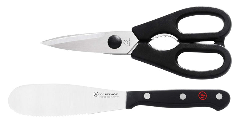 WÜSTHOF Gourmet 2-Piece Spreader and Shear Set, Black