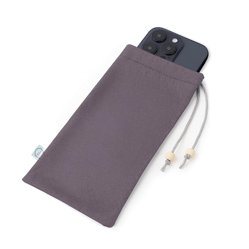 Halsa EMF Shield Sleeve for Cell Phone - Signal Blocking Anti-EMP Pouch - Smartphone Protection Case Against Radiation, EMF, 5G, RFID - Grey - 4x8 Inch Fits Most Phones Gray