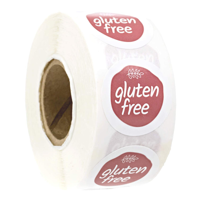[Australia - AusPower] - Rose Pink Gluten Free Stickers / 1" 500 Circle Labels/Chic Design with Foliage Aesthetic 