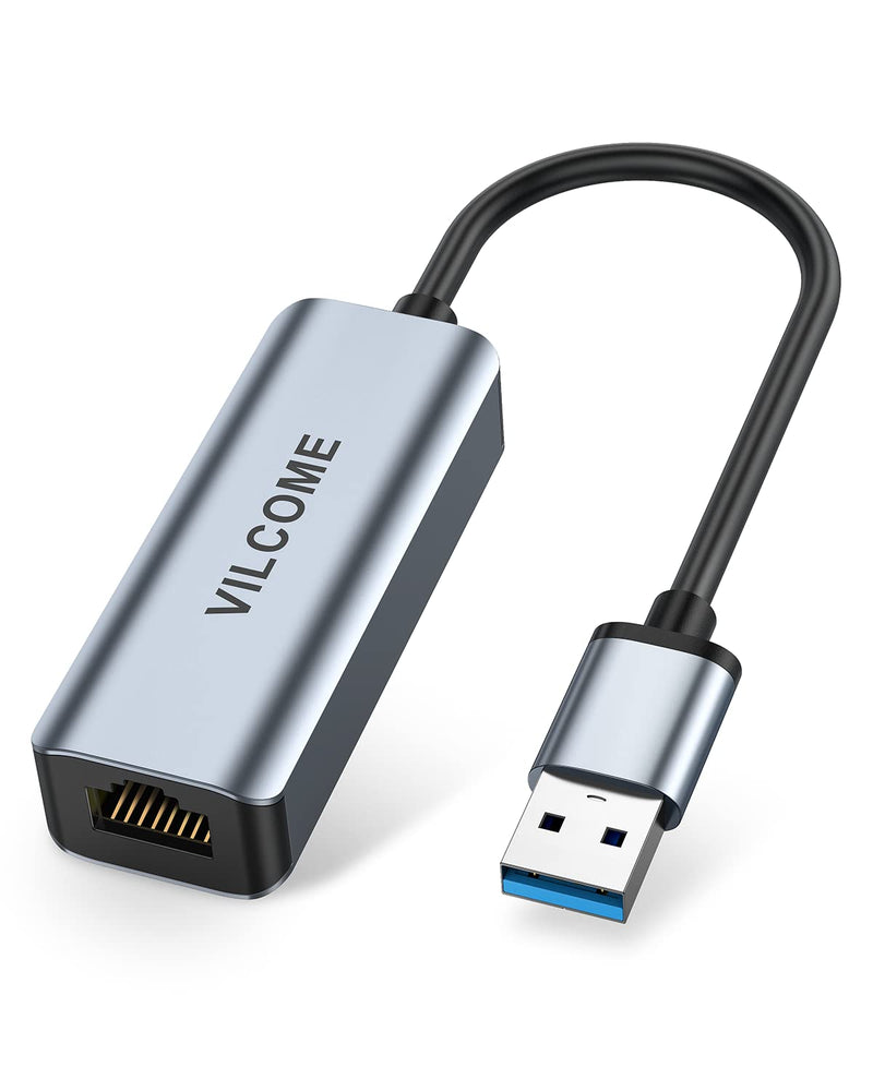 Vilcome USB 3.0 to 100/1000 Gigabit Ethernet LAN Network Adapter, Driver Free RJ45 Internet Adapter Compatible with MacBook Surface Pro Laptop PC