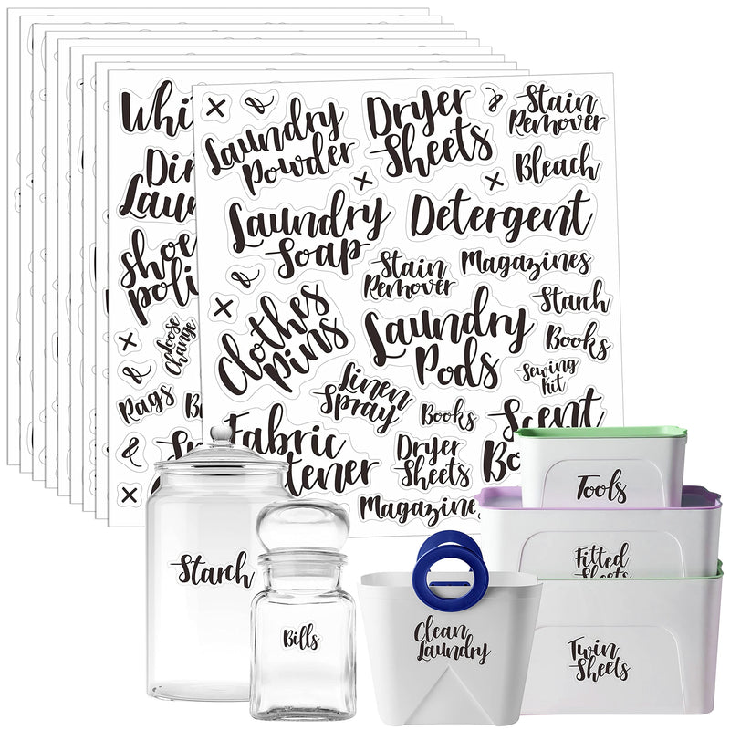 [Australia - AusPower] - Hebayy 318 PCS Laundry Room & Linen Closet Organization Labels?No Stain Removal, Water/Oil Resistant Stickers for Laundry Room, Linen Closet, Home Office, Bathroom and The Beauty Organization. Style 1 